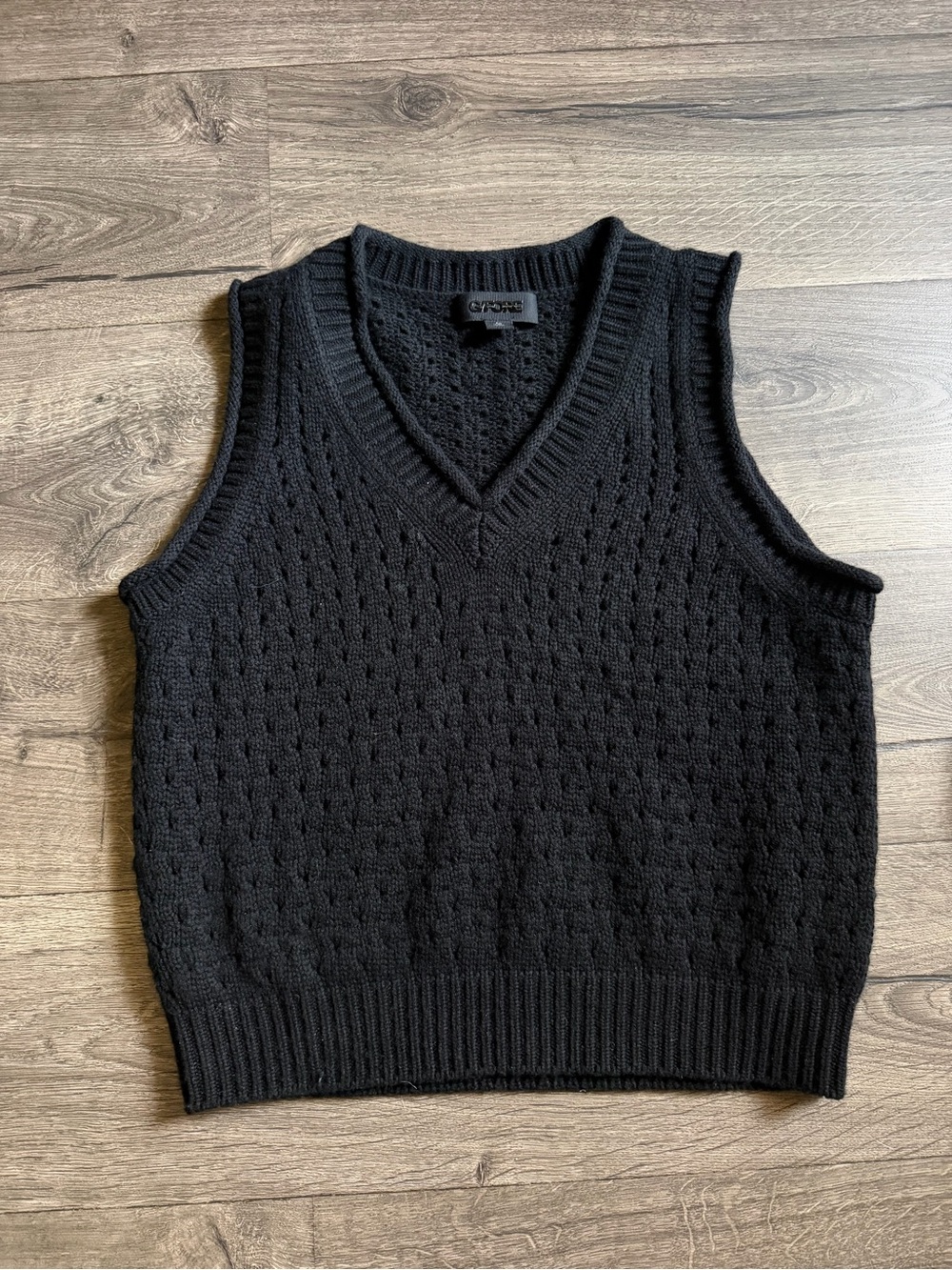 G/Fore  V Neck Golf Knit Vest Black Men's Size M 70% Wool 30% Cashmere